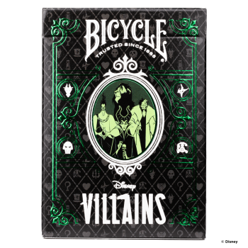 Bicycle Disney Villains žaidimo kortos (žalios)