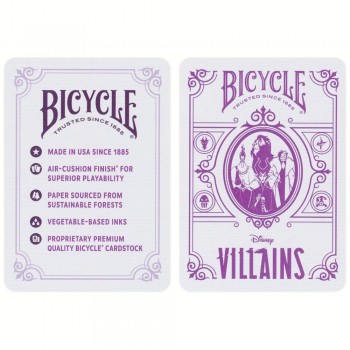 Bicycle Disney Villains žaidimo kortos (violetinės)