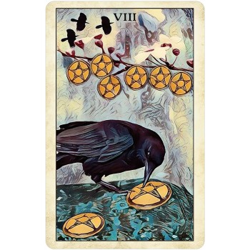 Crow Tarot kišeninio dydžio leidimo kortos US Games Systems