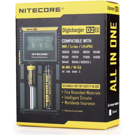 Nitecore Digicharger D2EU Baterijų įkroviklis
