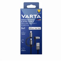Varta 3in1 Speed Charge & Sync Cable 57937 laidas