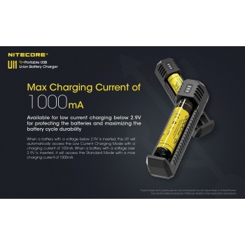 Nitecore UI1 Portable USB Intelligent Universal Baterijų įkroviklis 