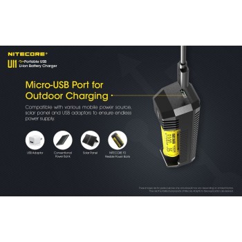 Nitecore UI1 Portable USB Intelligent Universal Baterijų įkroviklis 