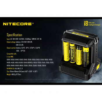 Nitecore i8 Intelligent Universal Baterijų įkroviklis 