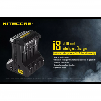 Nitecore i8 Intelligent Universal Baterijų įkroviklis 