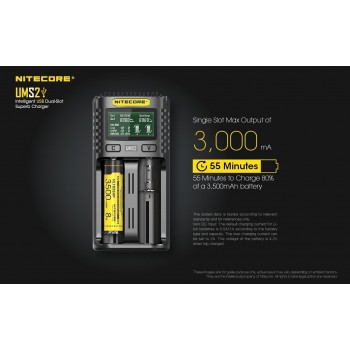 Nitecore UMS2 Intelligent USB Superb Baterijų įkroviklis 