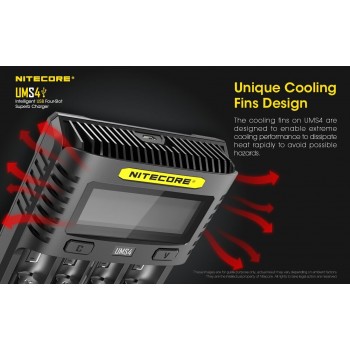 Nitecore UMS4 Intelligent USB Superb Baterijų įkroviklis 