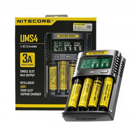 Nitecore UMS4 Intelligent USB Superb Baterijų įkroviklis 