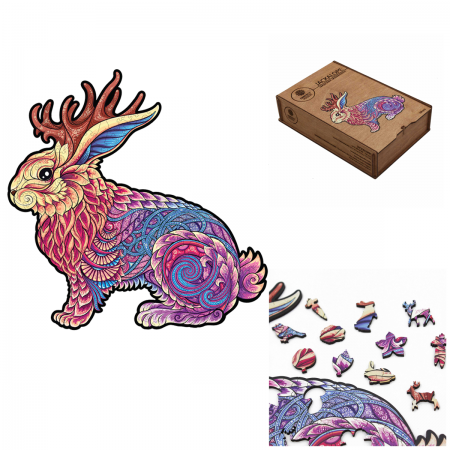 Jackalope Dėlionė Iš Medžio XL Dydis (600 detalių) Fantasy Puzzles