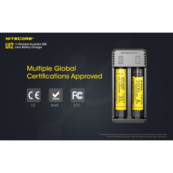 Nitecore UI2 Portable Dual-slot USB Baterijų įkroviklis 