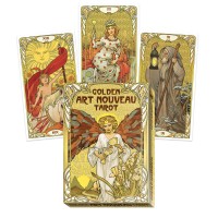 Golden Art Nouveau Tarot Grand Trumps Kortos Lo Scarabeo