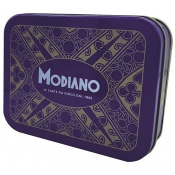 Ramino Club žaidimo kortos metalinėje dėžutėje Modiano