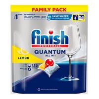 Indaplovių kapsulės Finish Quantum All in 1 Lemon, Family Pack 135 vnt.