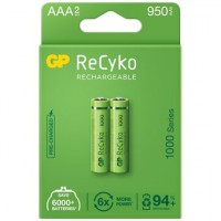 GP R03 AAA ReCyko 950mAh įkraunamos baterijos 2 vnt.