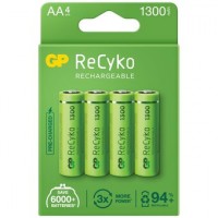 GP R6 AA ReCyko 1300mAh įkraunamos baterijos 4 vnt.