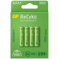 GP R03 AAA ReCyko 950mAh įkraunamos baterijos 4 vnt.