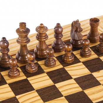 Olive Burl Šachmatų rinkinys su Staunton Chessmen figūrėlėmis Manopoulos