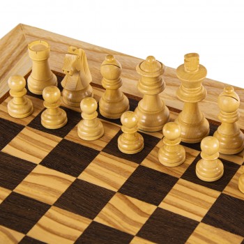 Olive Burl Šachmatų rinkinys su Staunton Chessmen figūrėlėmis Manopoulos