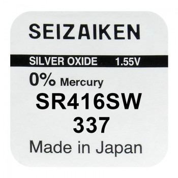 Seizaiken 337 (SR416SW) sidabro oksido baterijos 10 vnt.