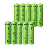GP R03 AAA Recyko 1000mAh bulk įkraunamos baterijos 10 vnt.